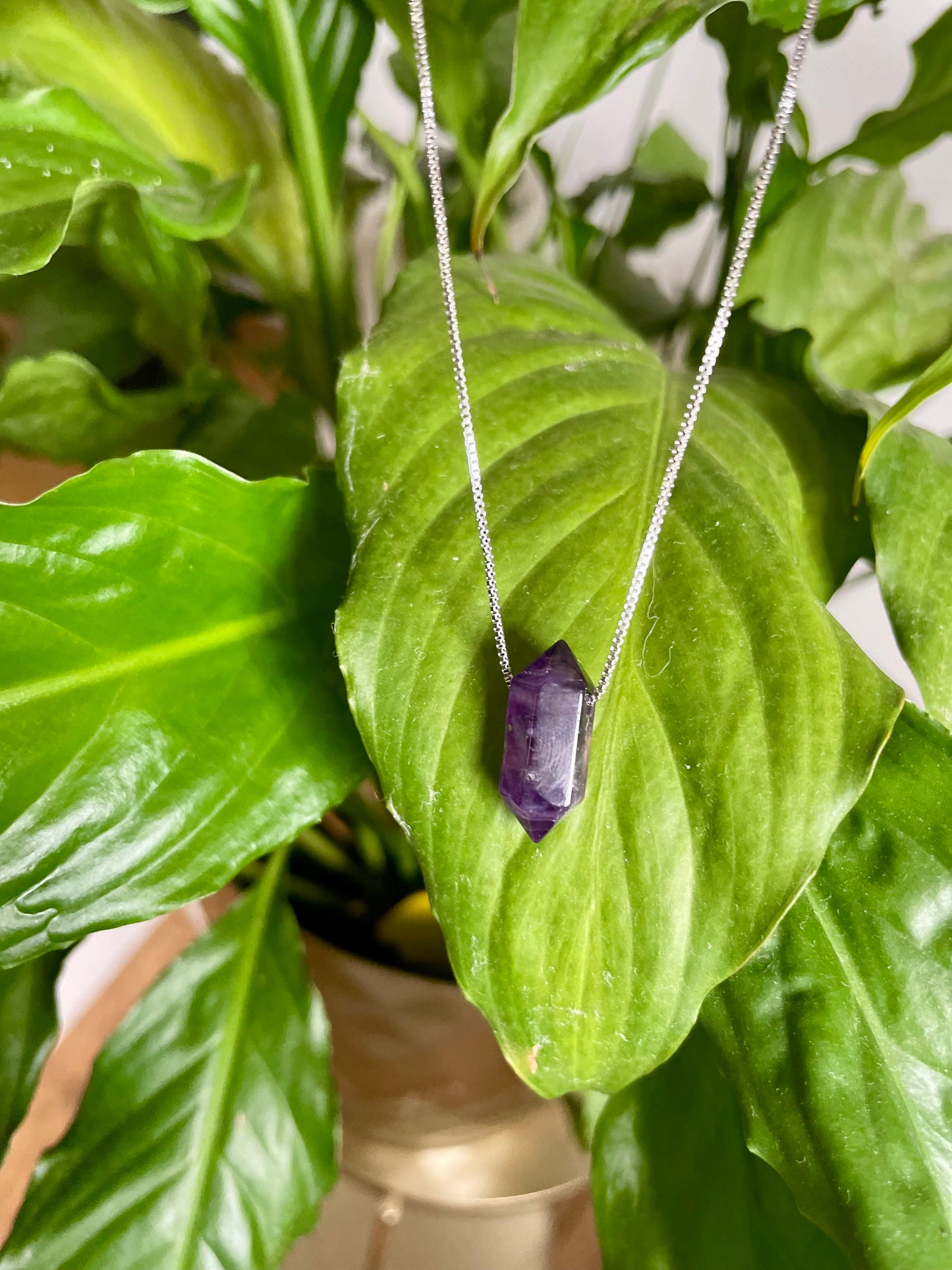 Diana Amethyst Crystal Necklace