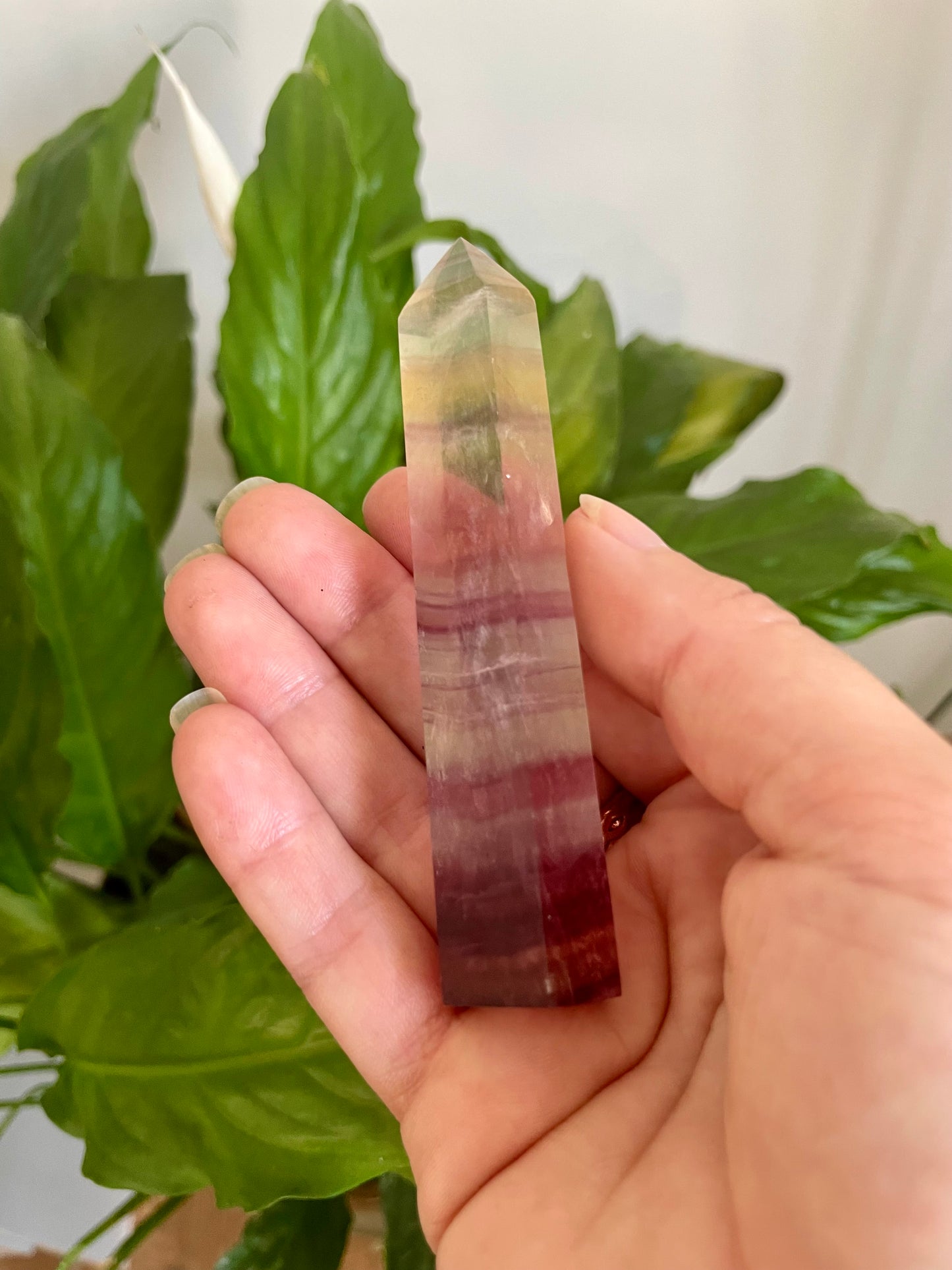 Rainbow Fluorite Crystal Tower