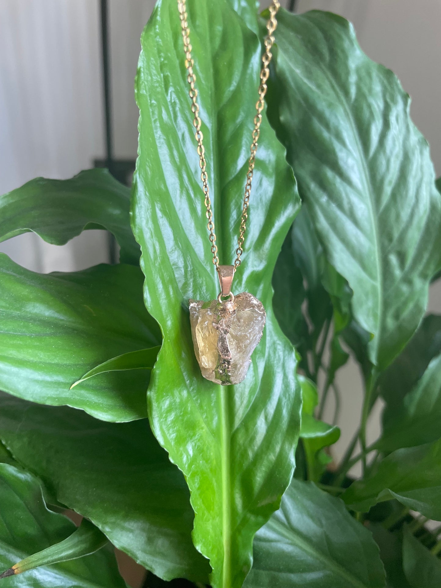 Raw Citrine Necklace