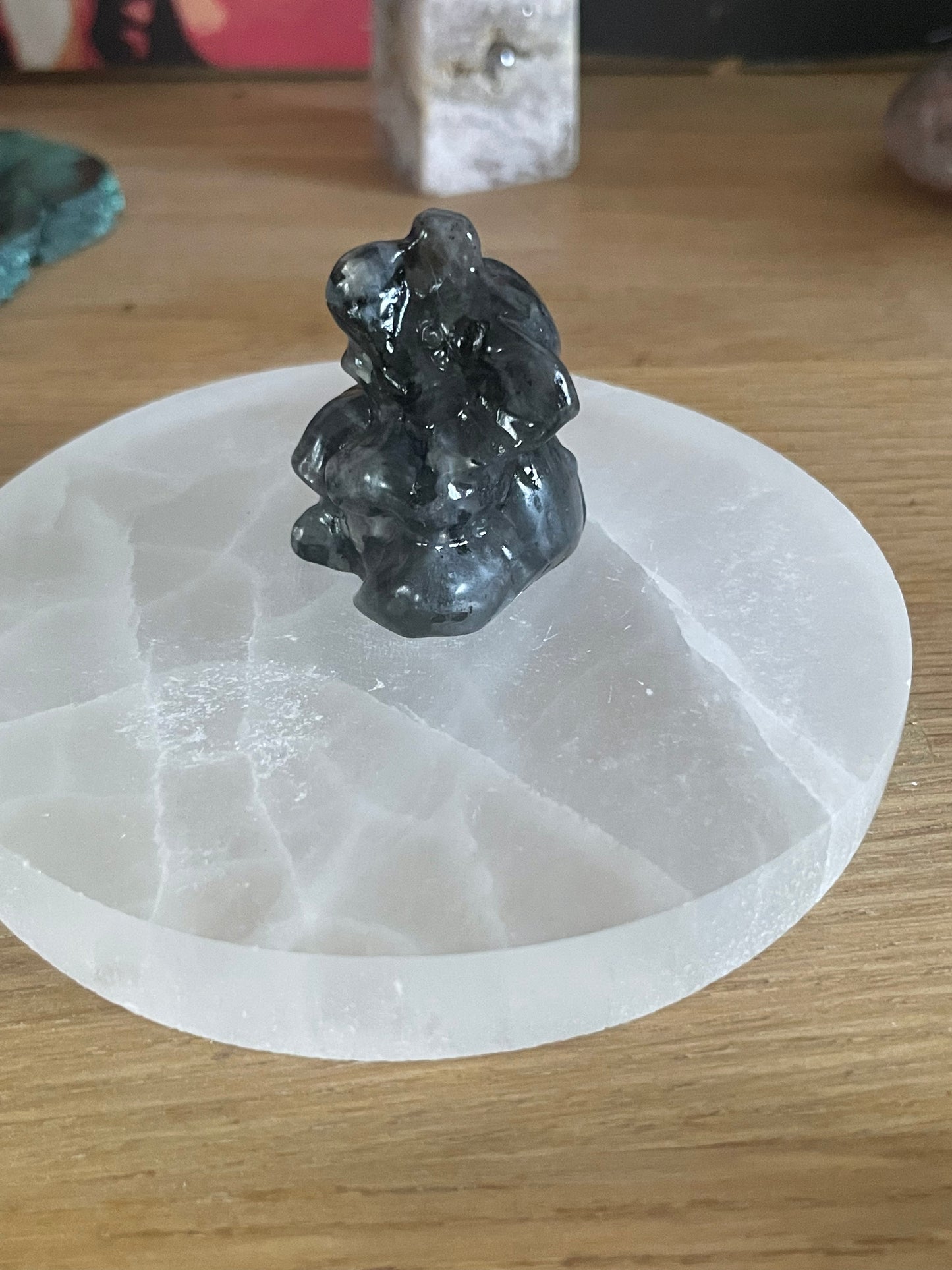 Labradorite Elephant Carving