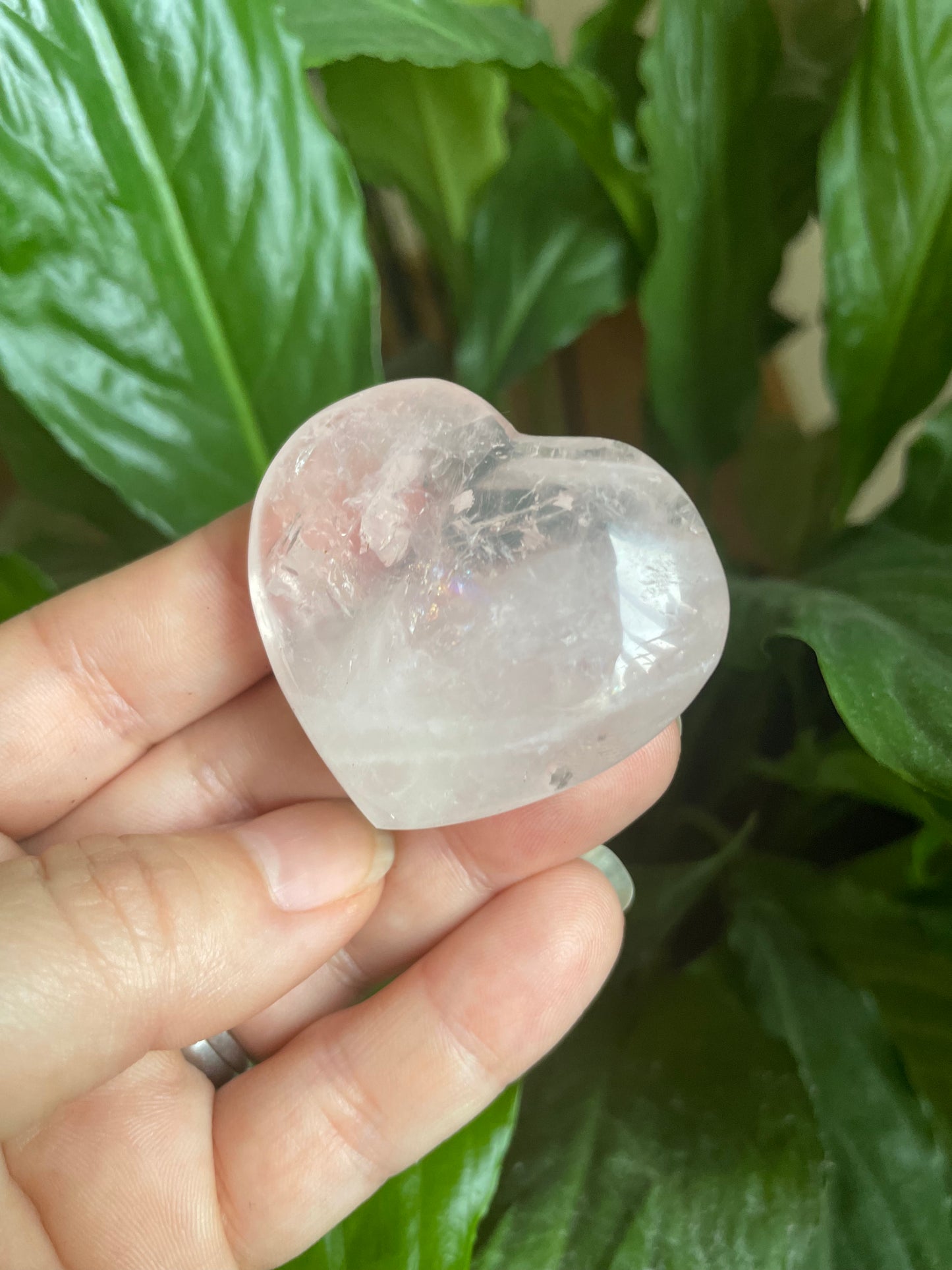 Rose Quartz Heart Carving