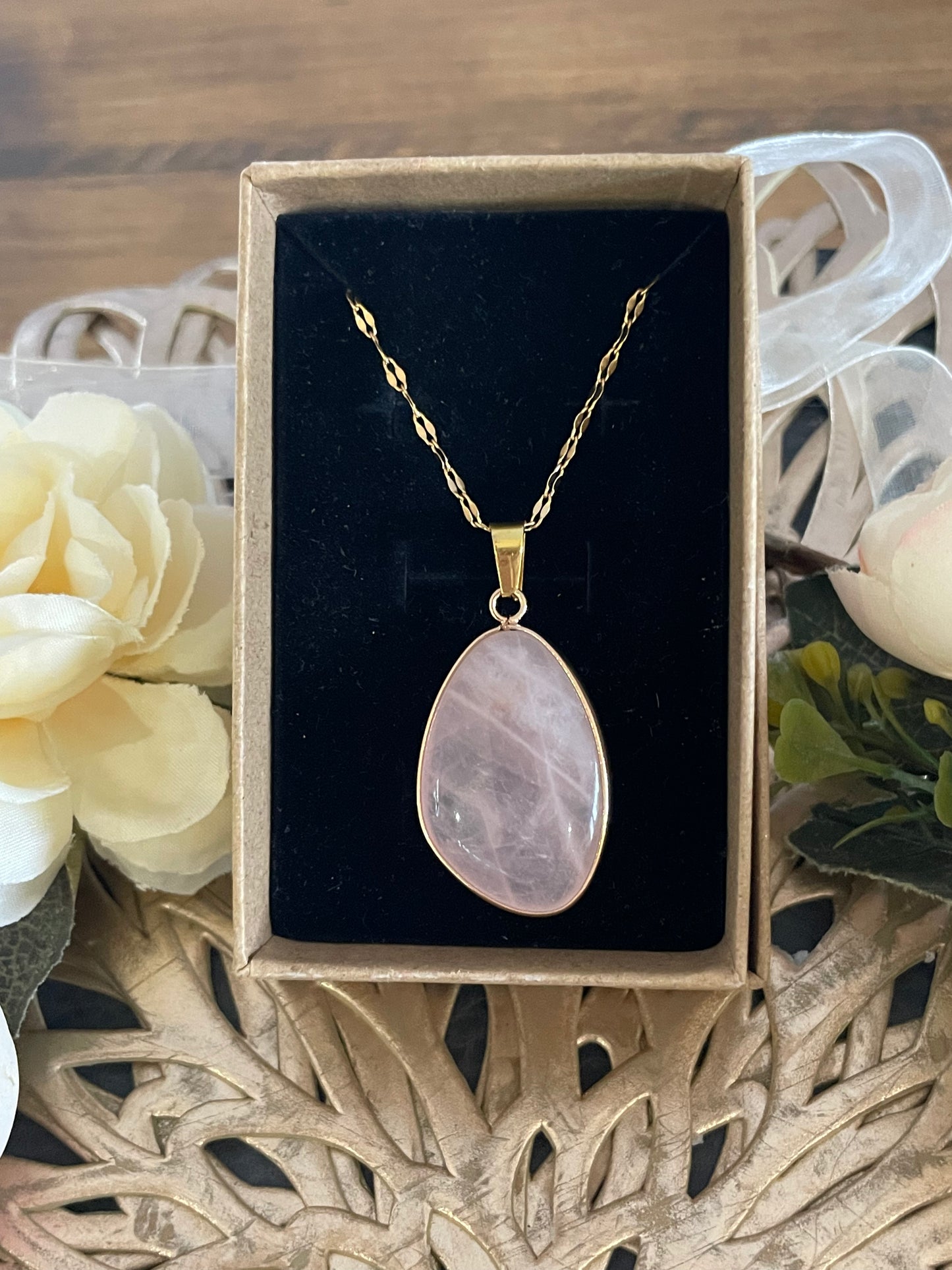 Rose Quartz Crystal Pendant