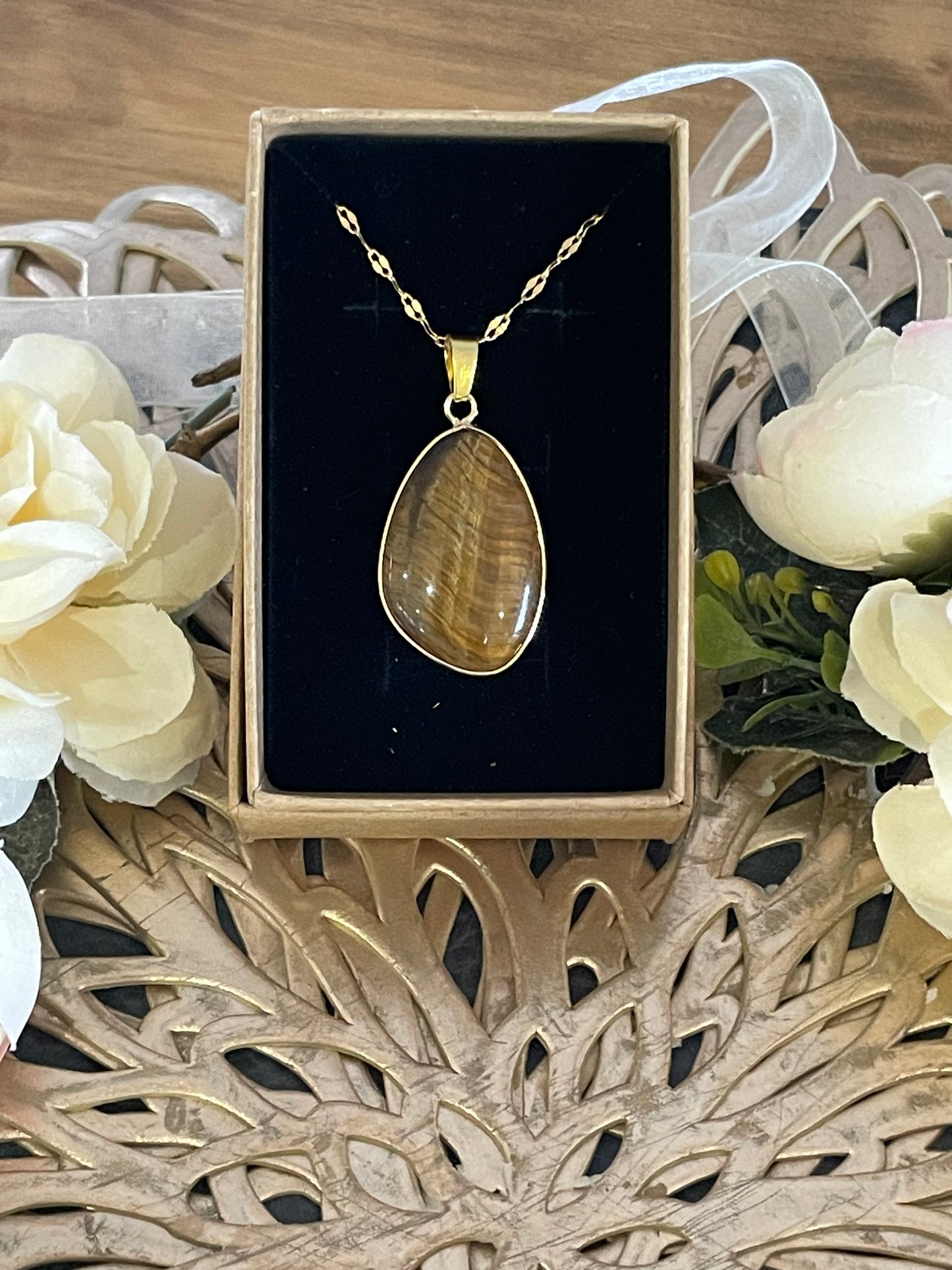 Tigers Eye Crystal Pendant