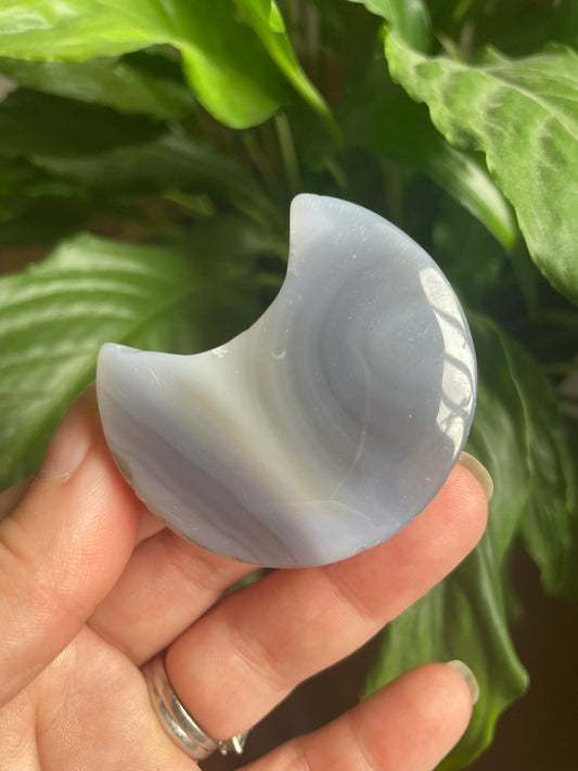 Agate Moon Crystal Carving