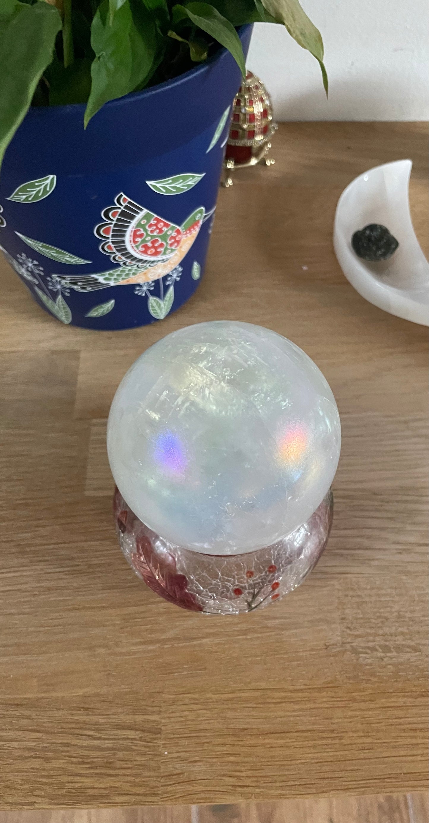 Icelandic Aura Quartz Sphere