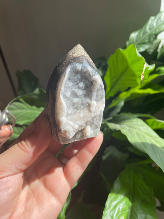 Sphalerite Geode Cut Bottom Tower