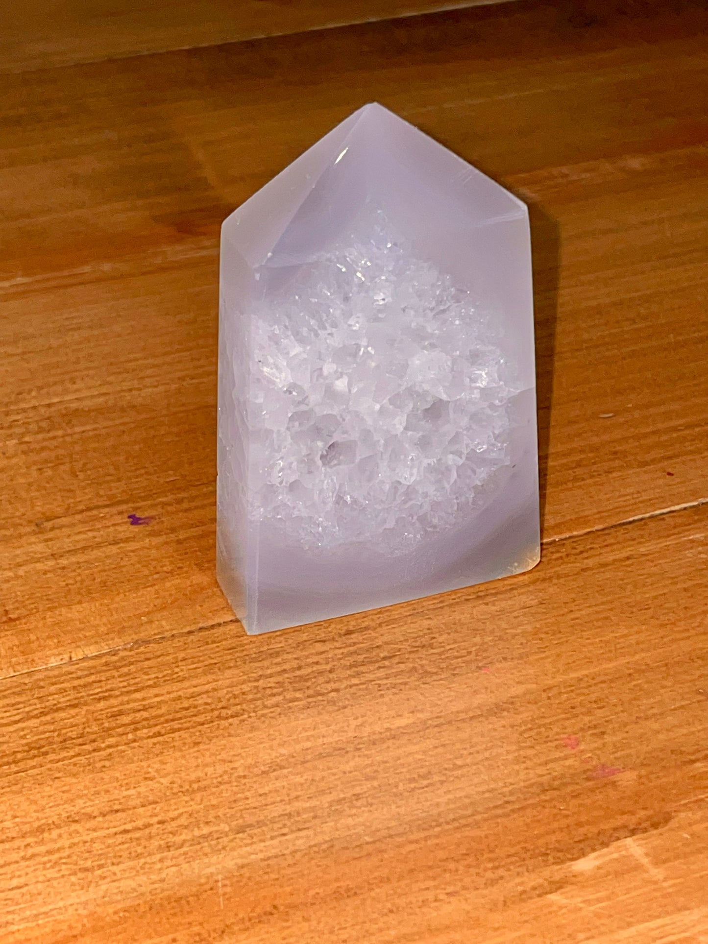 Lavender Agate Geode Tower
