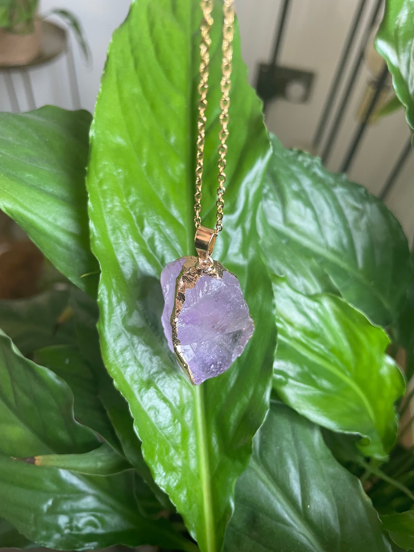 Raw Amethyst Necklace