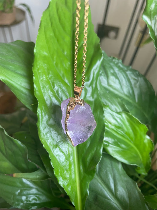 Raw Amethyst Necklace