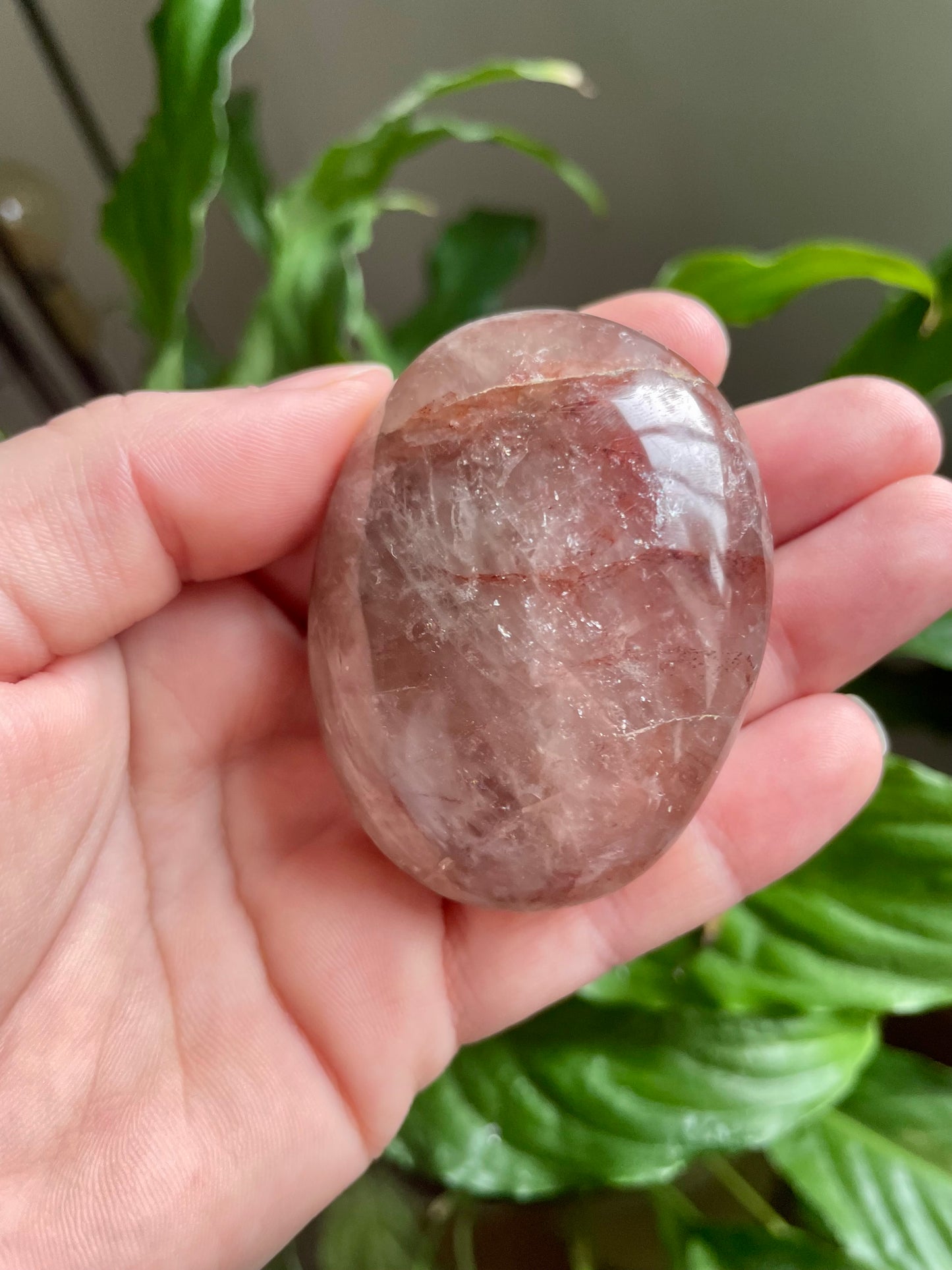 Fire Quartz Palm Stone