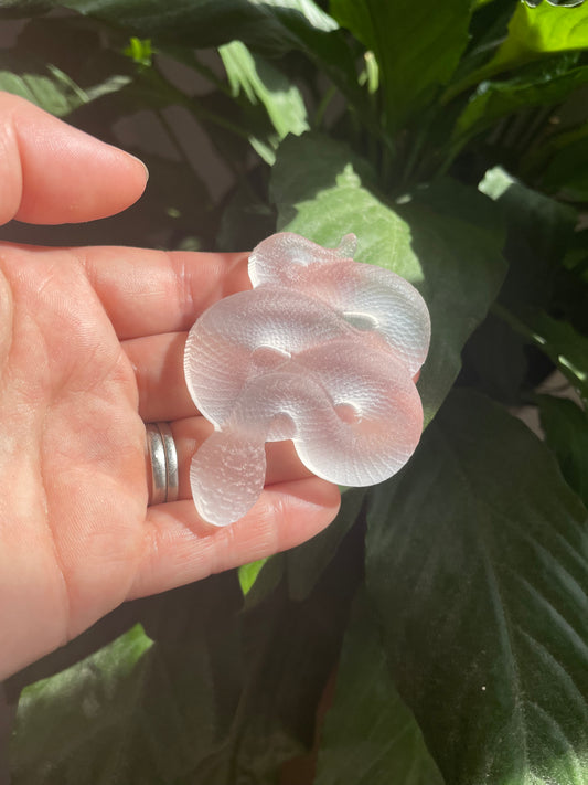 Selenite Snake Carving