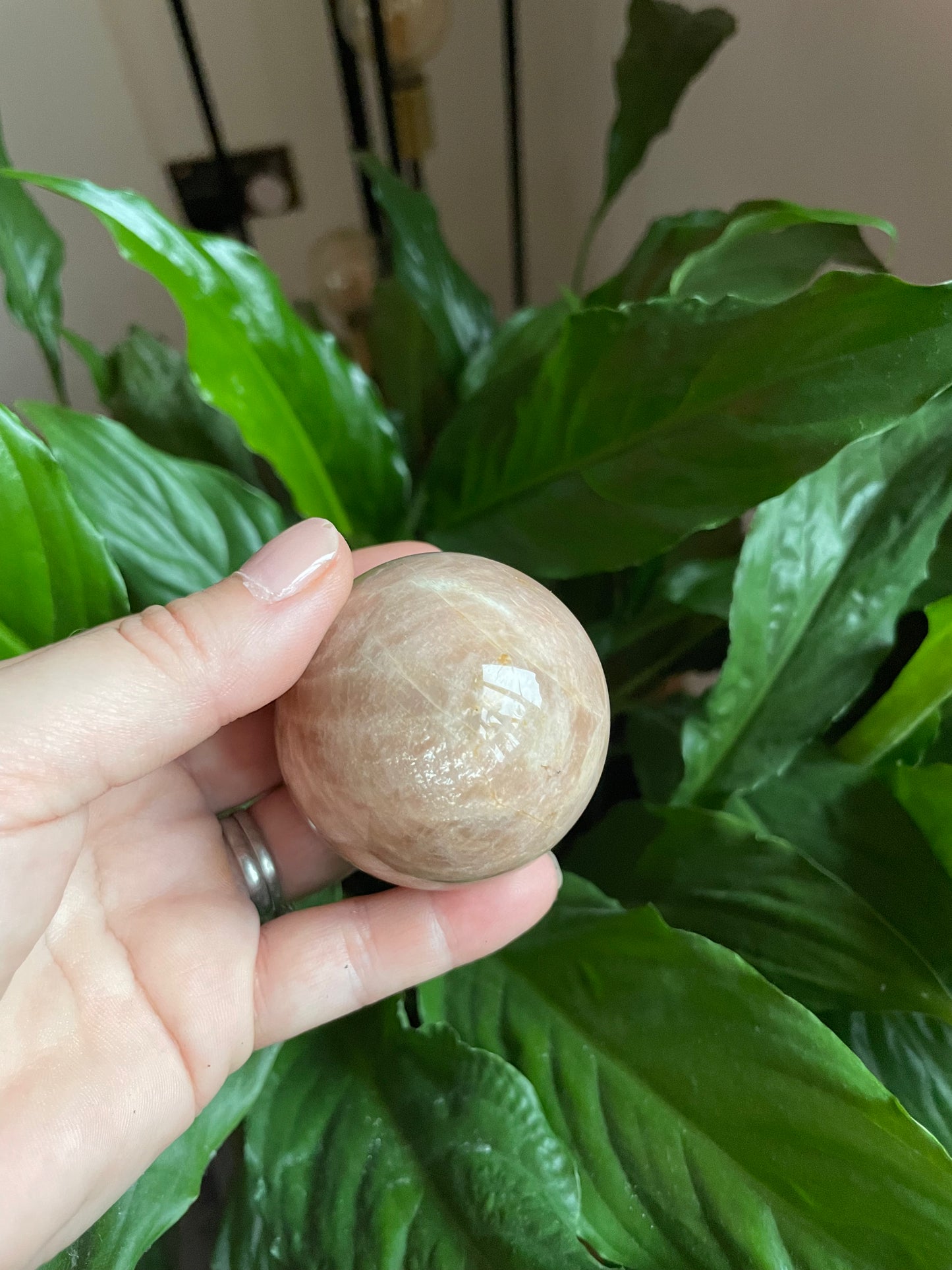 Peach Moonstone Sphere