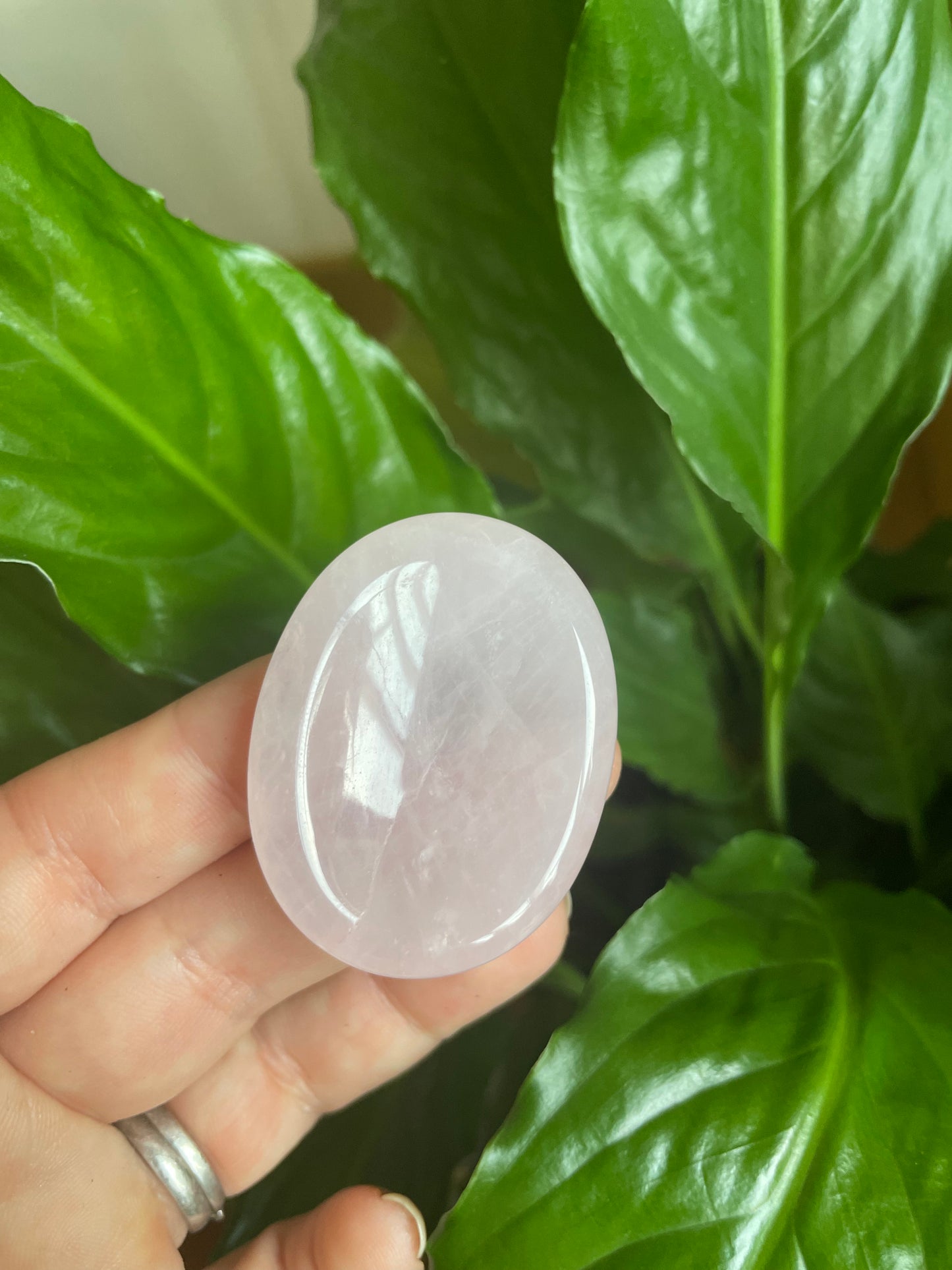 Rose Quartz Thumb Stone