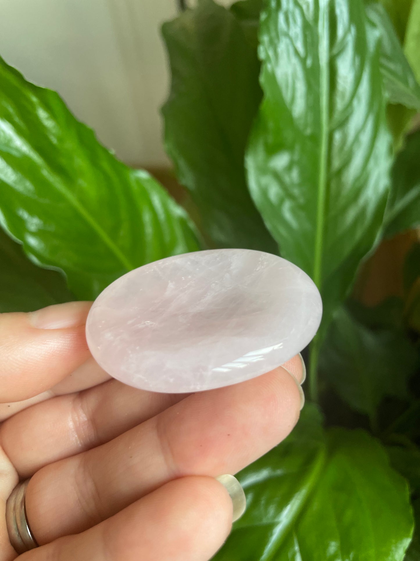 Rose Quartz Thumb Stone