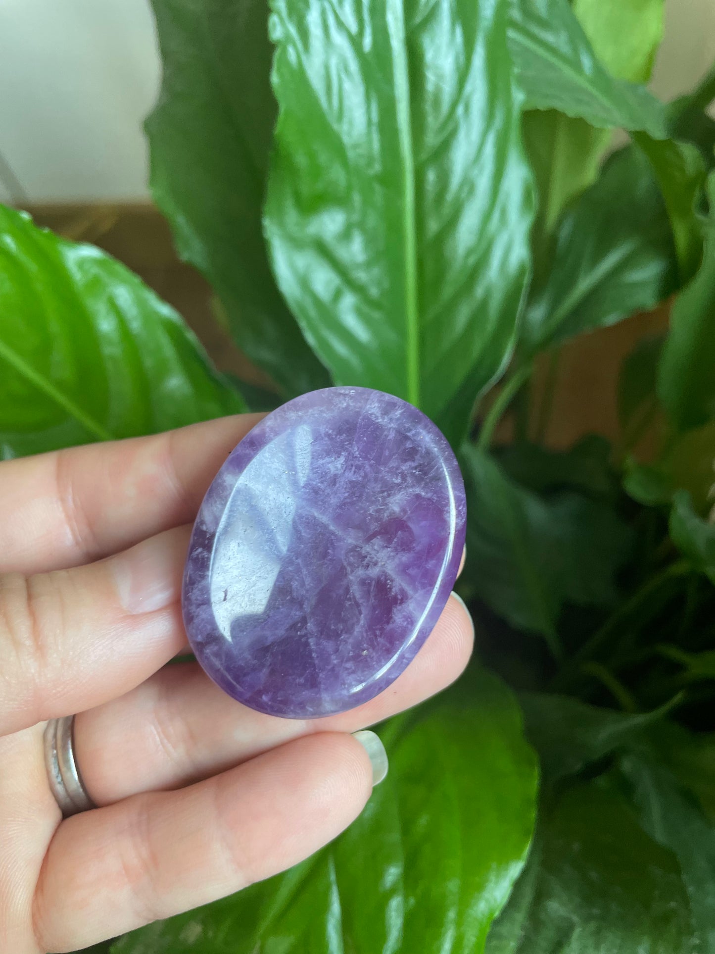 Amethyst Thumb Stone
