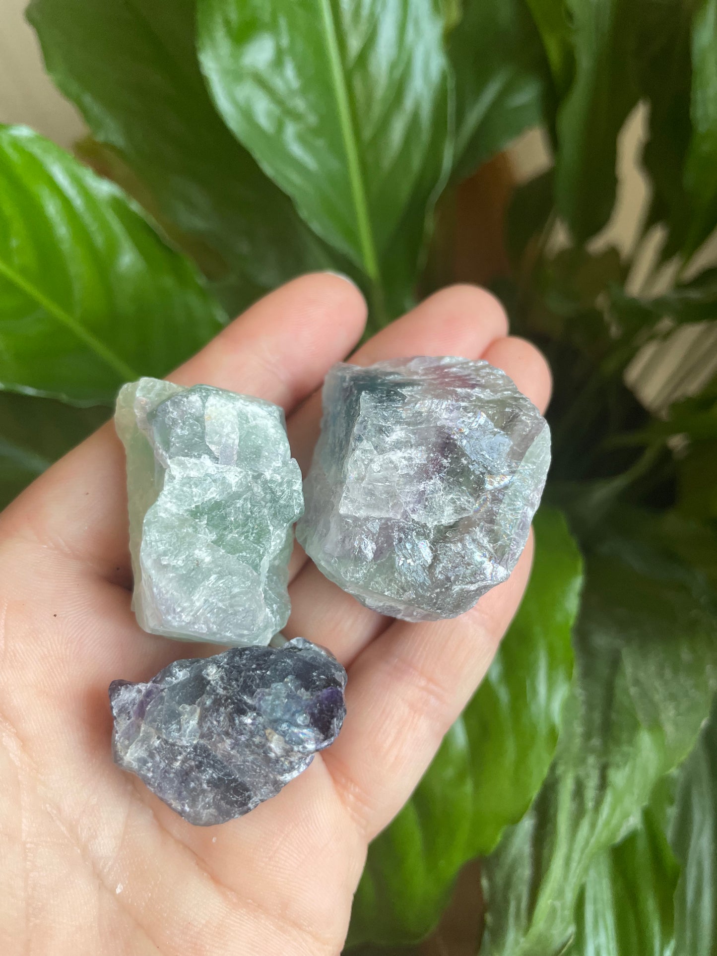 Raw Rainbow Flourite