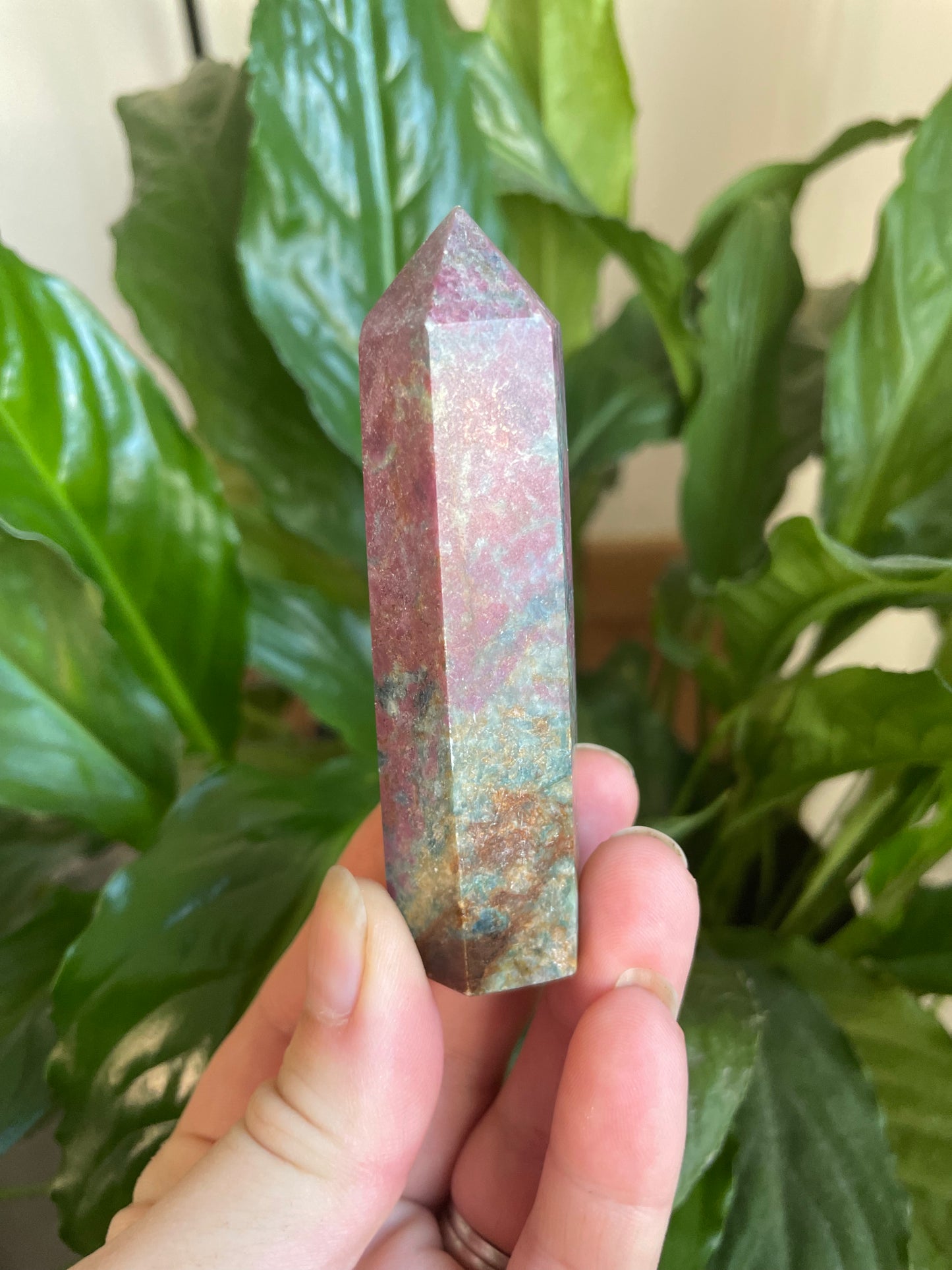 Ruby Fucshite Crystal Tower