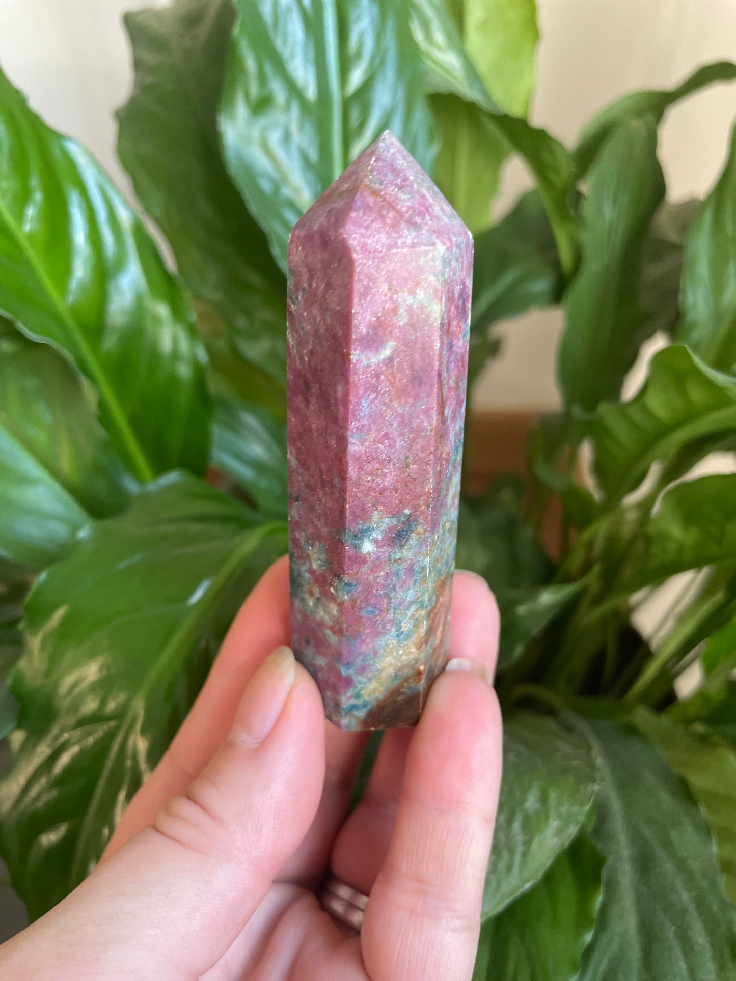 Ruby Fucshite Crystal Tower