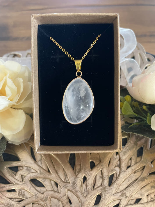 Clear Quartz Crystal Pendant