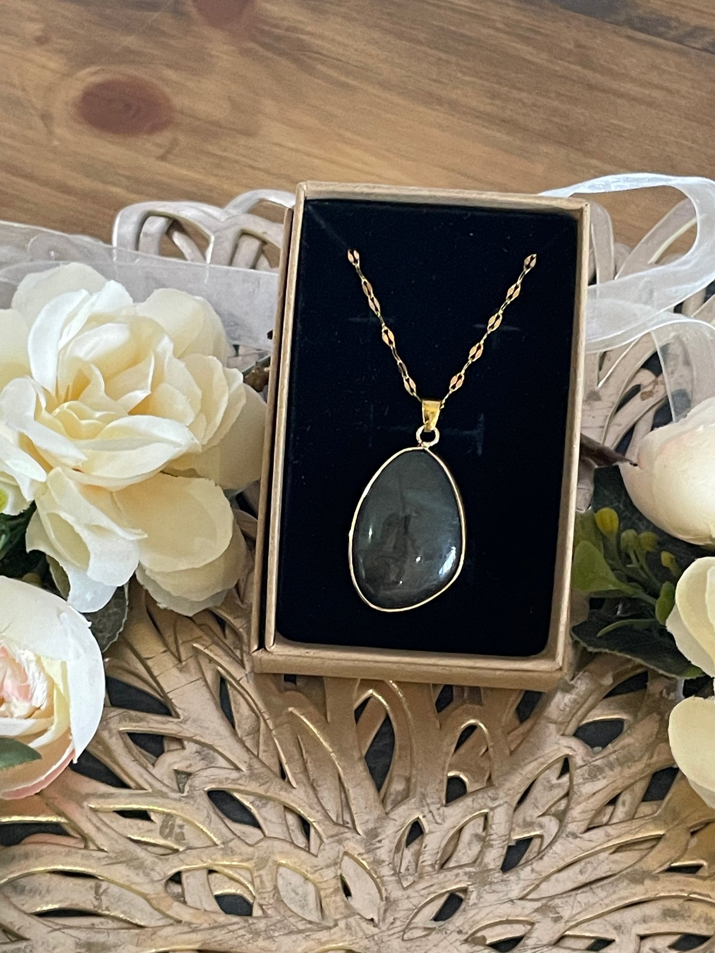 Labradorite Crystal Pendant