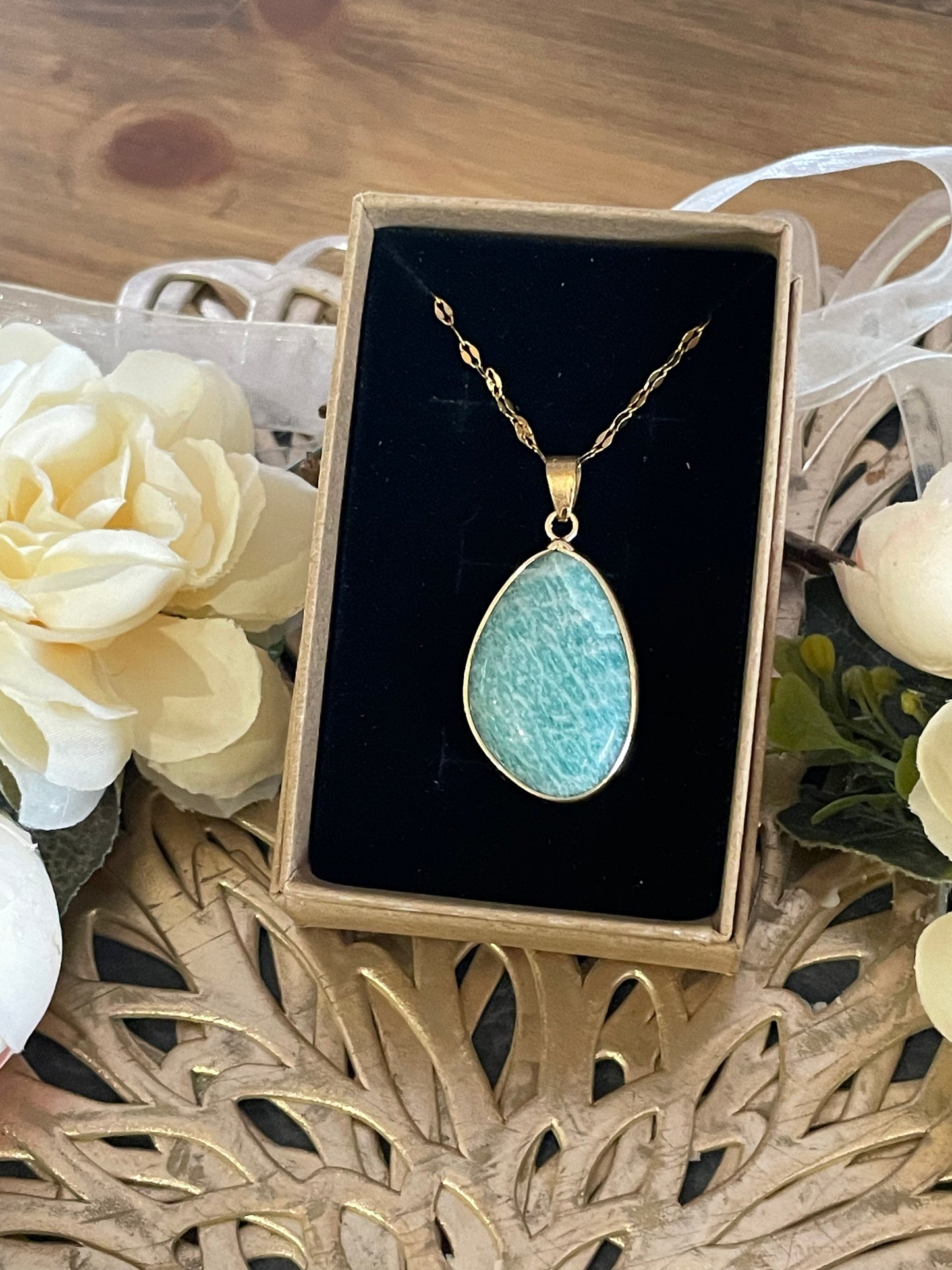 Amazonite Crystal Pendant