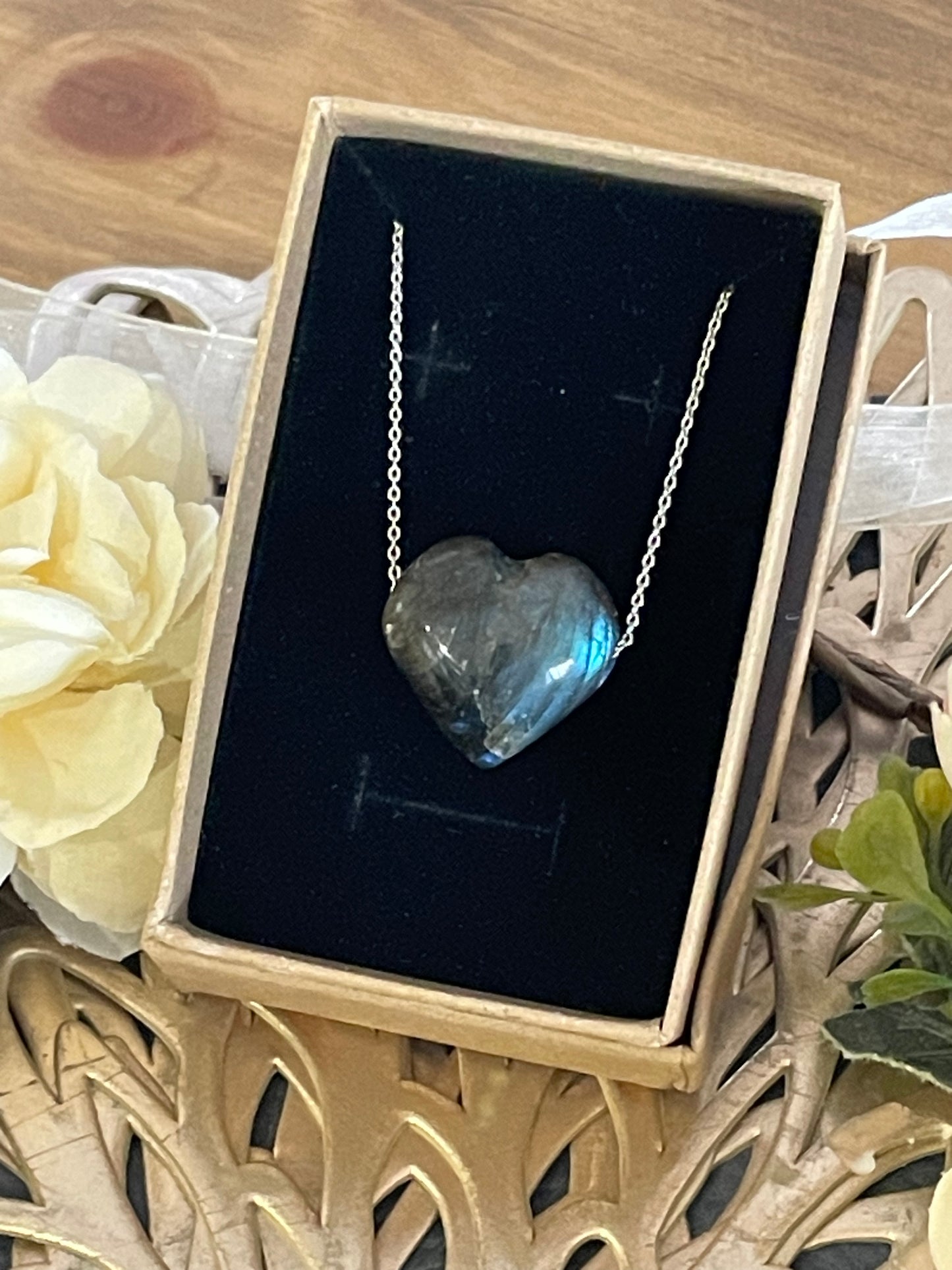 Labradorite Heart Necklace