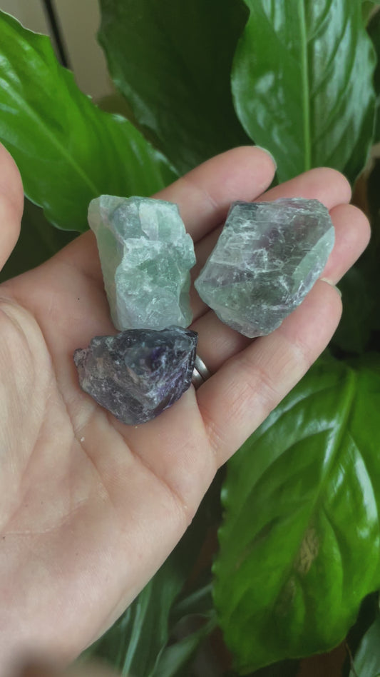 Raw Rainbow Flourite