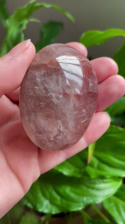 Fire Quartz Palm Stone